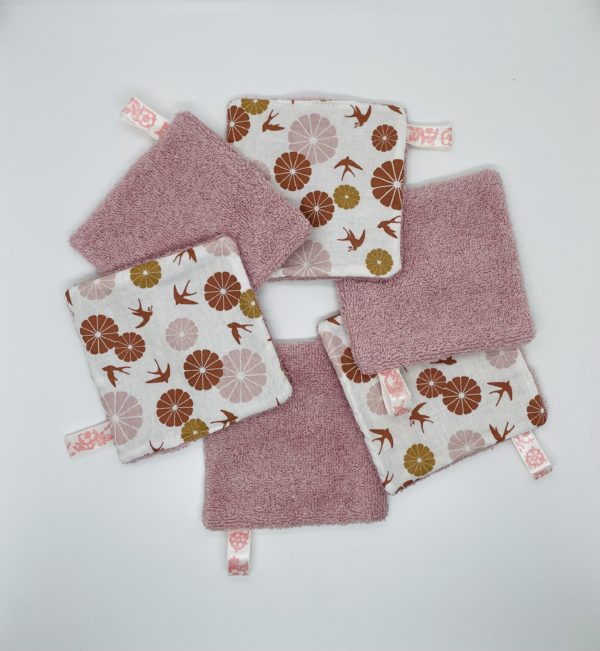 Lingettes démaquillantes lavables "FLEURIE"