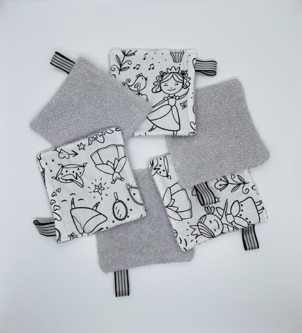 Lingettes démaquillantes lavables "PRINCESSE"