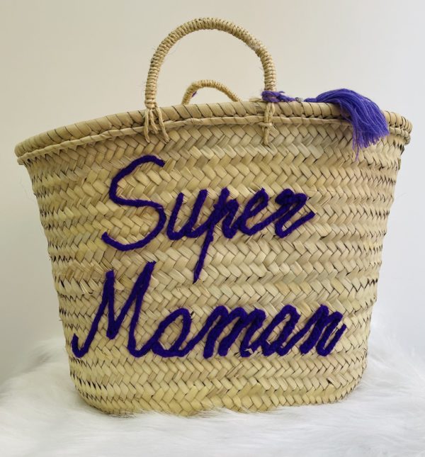 PANIER EN OSIER SUPER MAMAN – Image 2