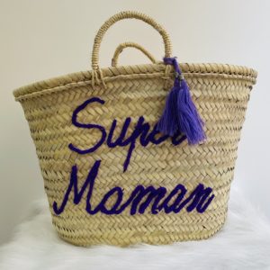 PANIER EN OSIER SUPER MAMAN
