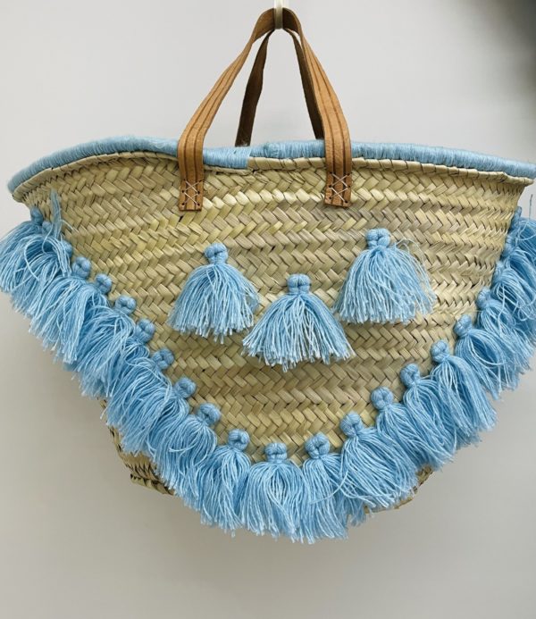 PANIER EN OSIER CIEL