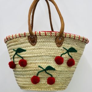 PANIER EN OSIER CERISE