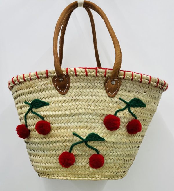 PANIER EN OSIER CERISE