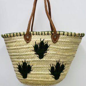 PANIER EN OSIER CACTUS