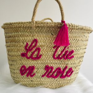 PANIER EN OSIER LA VIDA EN ROSA