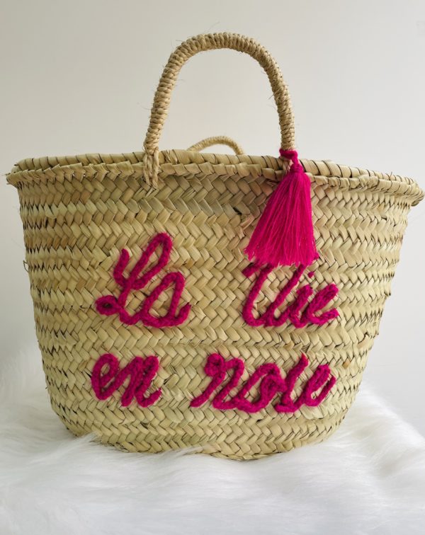 PANIER EN OSIER LA VIDA EN ROSA