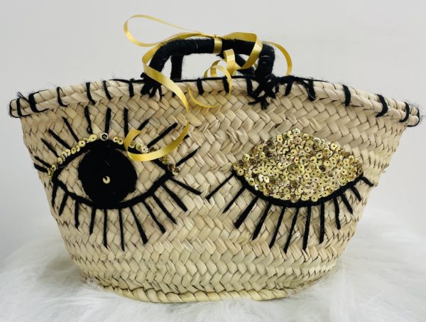 PANIER EN OSIER OEIL "Doré"