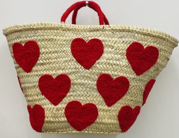 PANIER EN OSIER "Coeur"